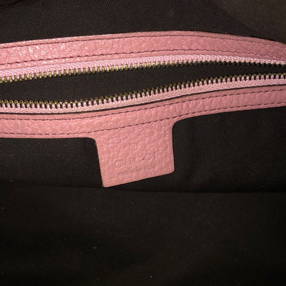 Authentic Gucci Pink Peddle Leather w/ Bamboo - Picture 7 of 15